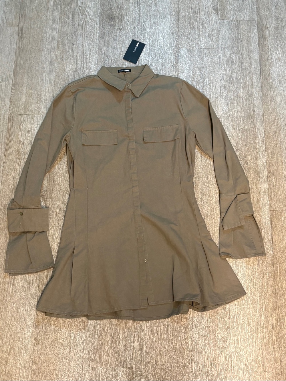 FASHION NOVA OLIVE BOOKED & BUSY CORSET MINI DRESS SIZE L